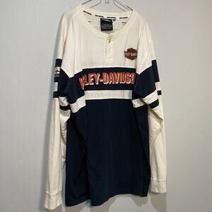 Harley Davison’s Men’s Pre-Luxe Premium Oil Long Sleeve Shirt XL